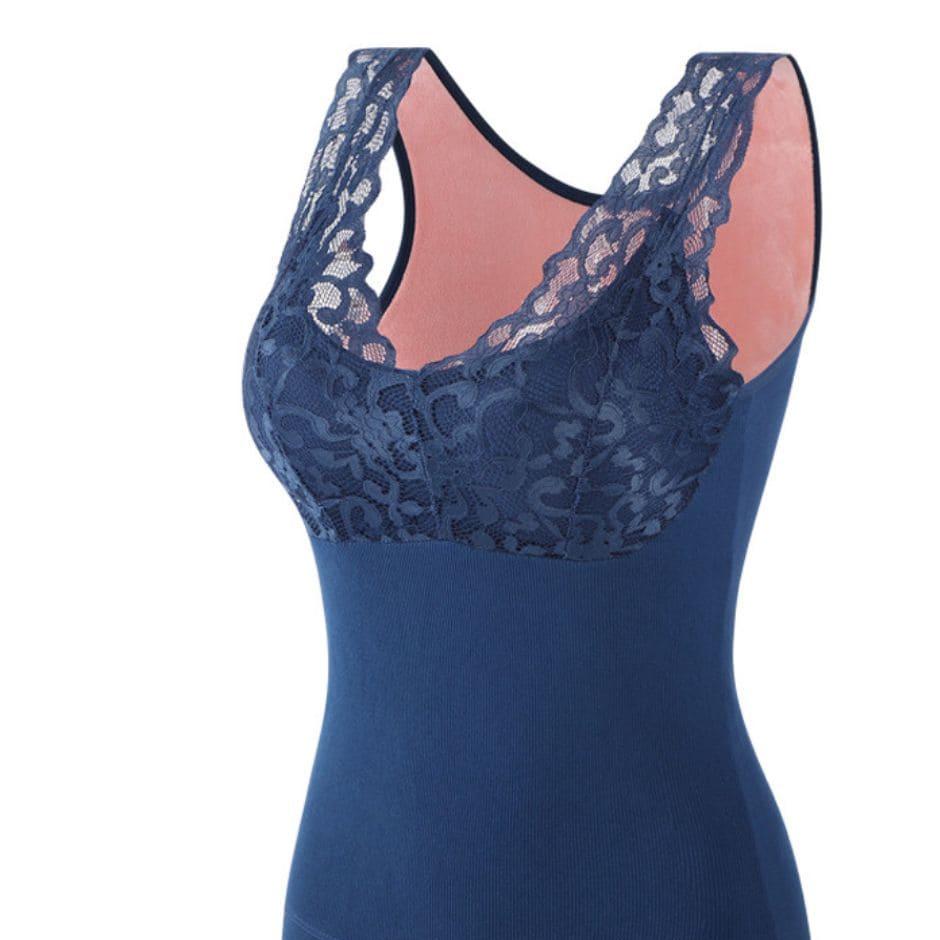 Blusinha com Bojo Preta Renda e Interior em Veludo